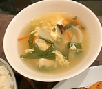 ニラの中華風玉子スープ